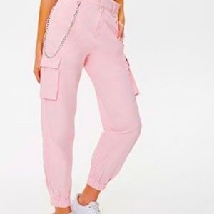 Forever 21 Baby Pink Cargo Pants Loose Fit
